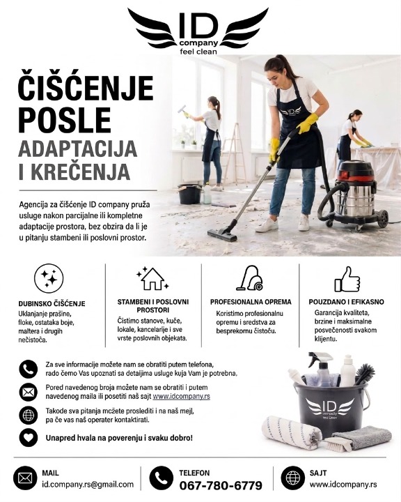 Čišćenje posle adaptacija i krečenja