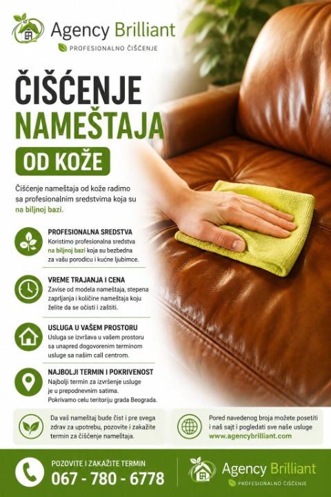 Čišćenje nameštaja od kože 